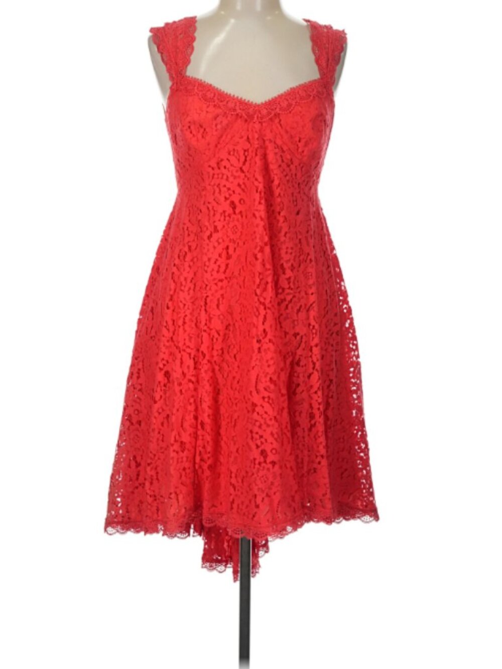Free People Crème de la Crème Lace Dress Fiesta Red High Low - Size 0